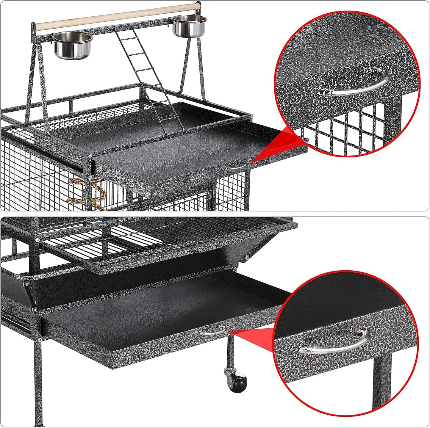 69" Play Top Bird Cage with Rolling Stand