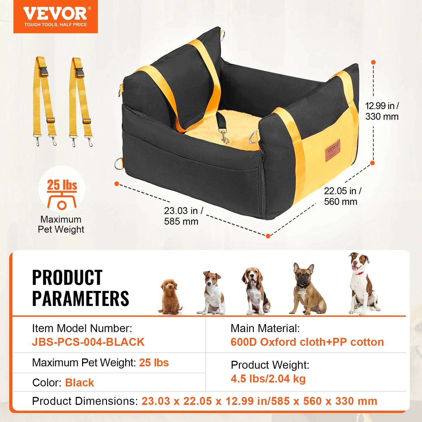 Dog Car Seat Waterproof Dog Booster Seat