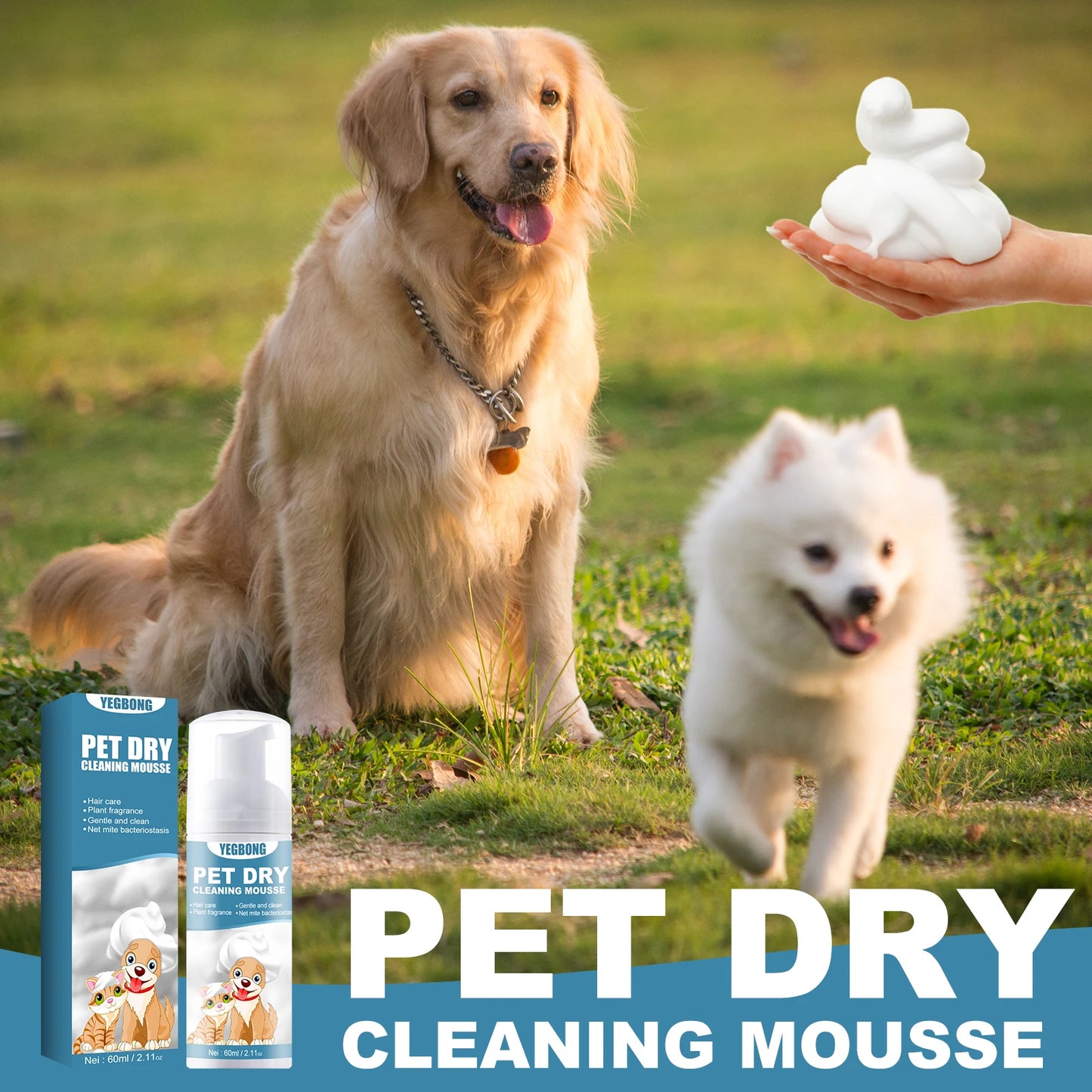 Pet Dry Cleaning  Shampoo Waterless