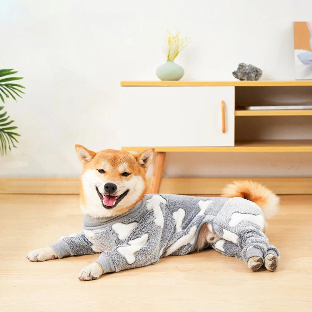 Warm Fleece Puppy Dog Pajamas