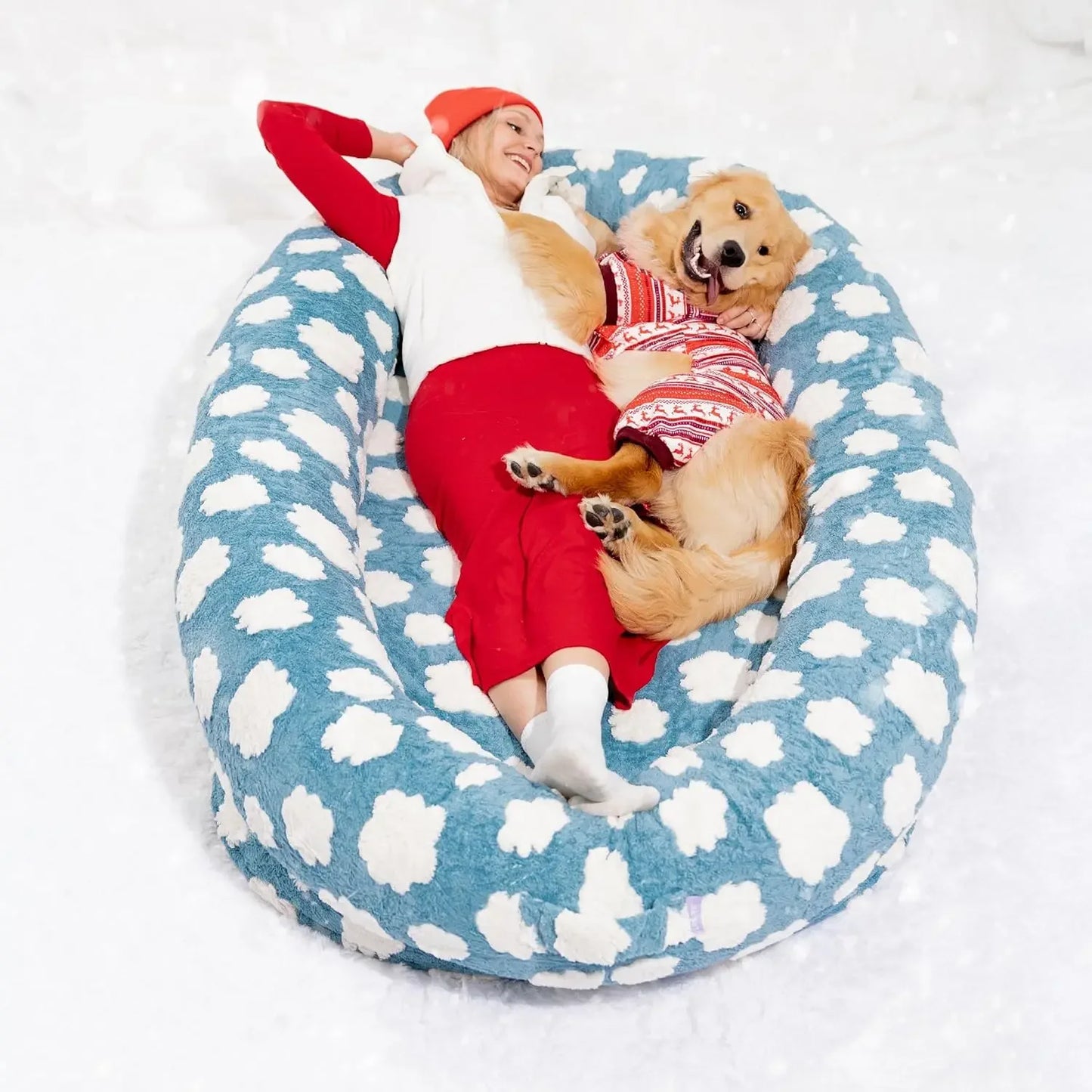 Donut Small Bed for Dogs & Cats Calming