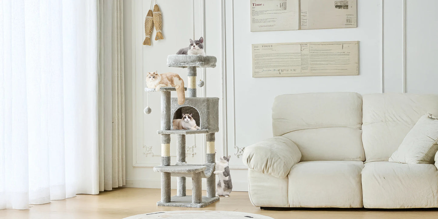 Cat Tree Tall Multi-Cat Climbing Tower
