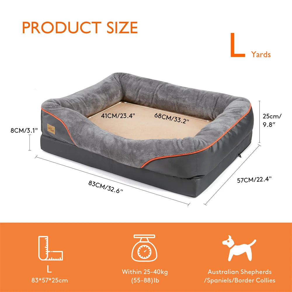 Orthopedic Dog Bed Memory Foam Pet Sofa Couch