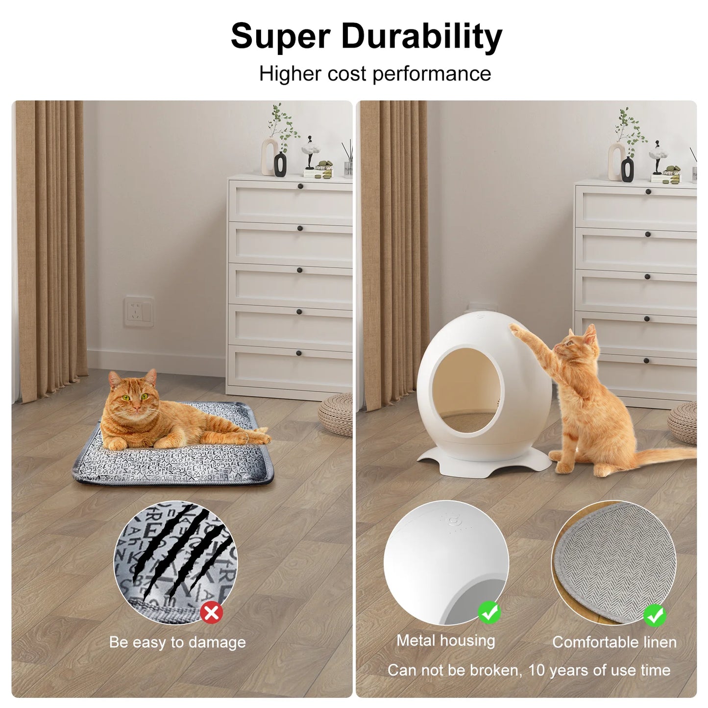 Modern Round Pet Bed for Cats or Small Dogs