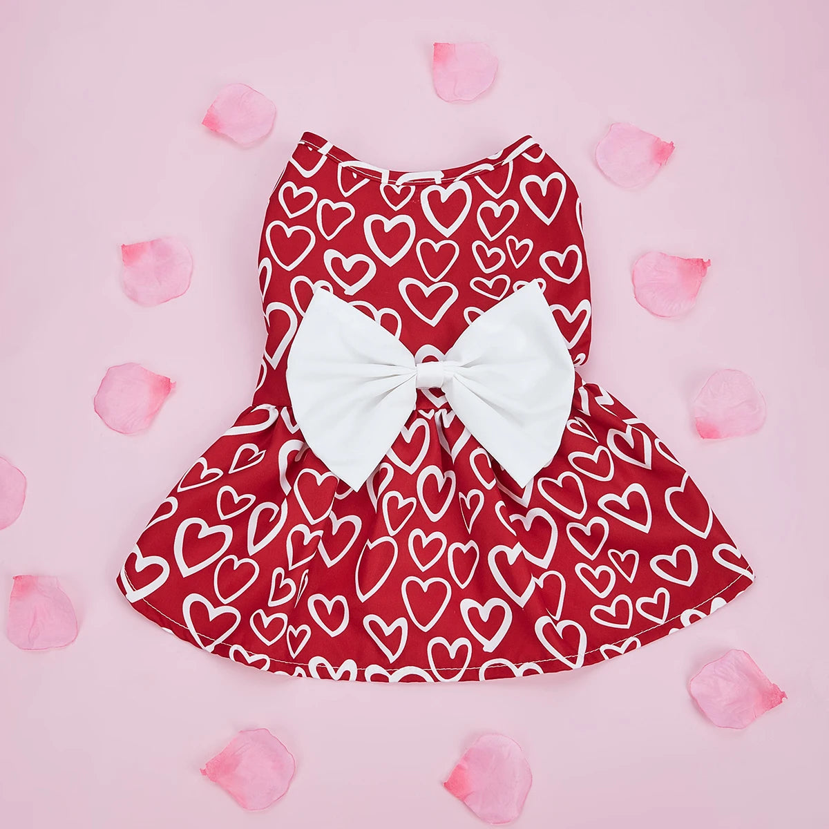 red tulle pet dress is the perfect outfit for your furry friend