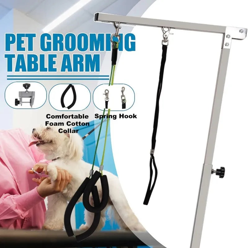 Pet Dog Grooming Arm Pet Dog Grooming Table Bracket Arm with Restraint Rope