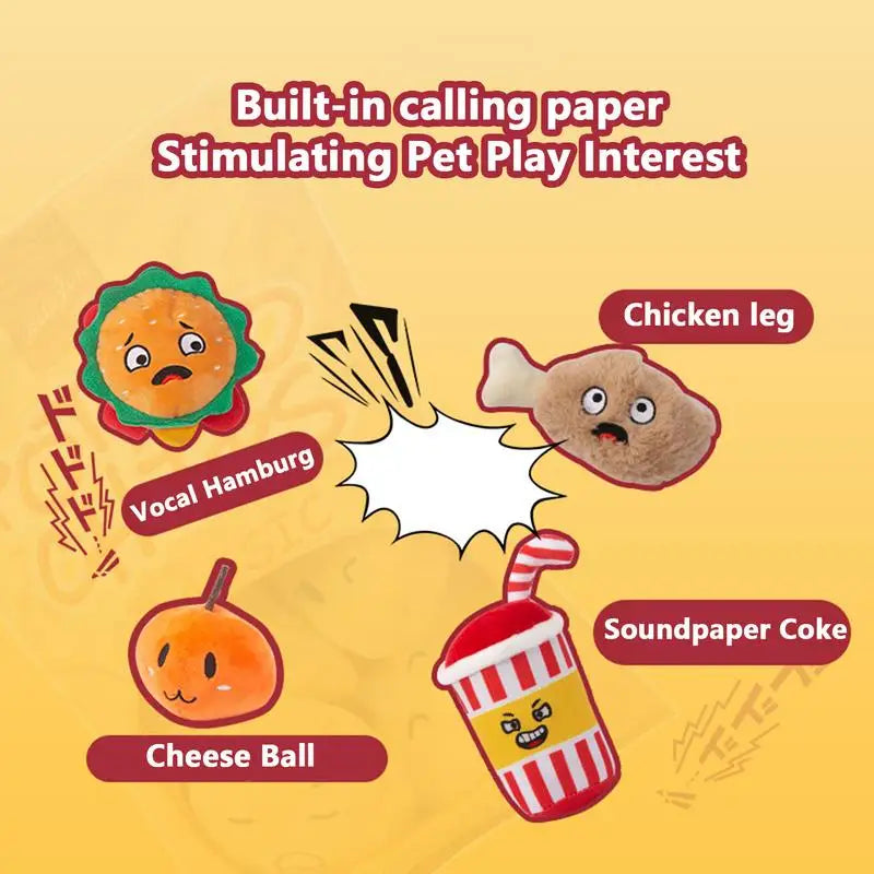 Snack Bag Interactive Feeder Dog Cat Chew Toys With Squeaker