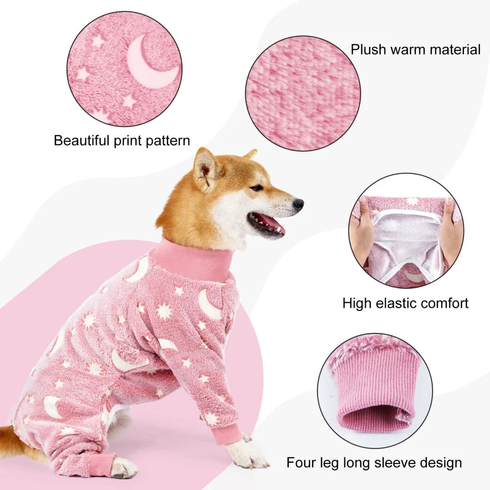 Warm Fleece Puppy Dog Pajamas