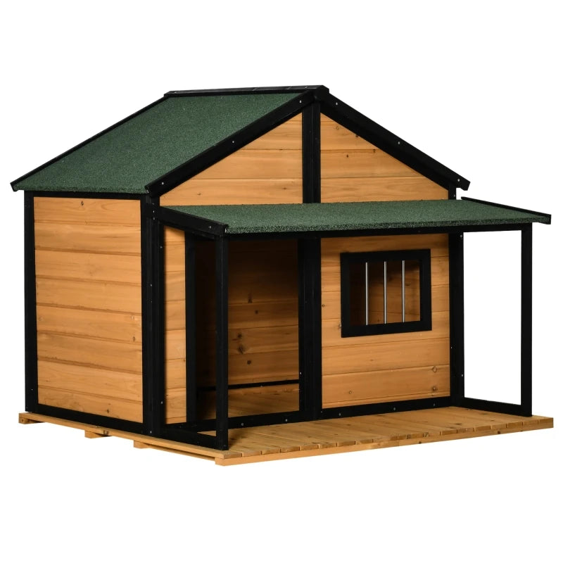 Wooden Outdoor Dog House Cabin Style Kennel Medium/Large Dogs