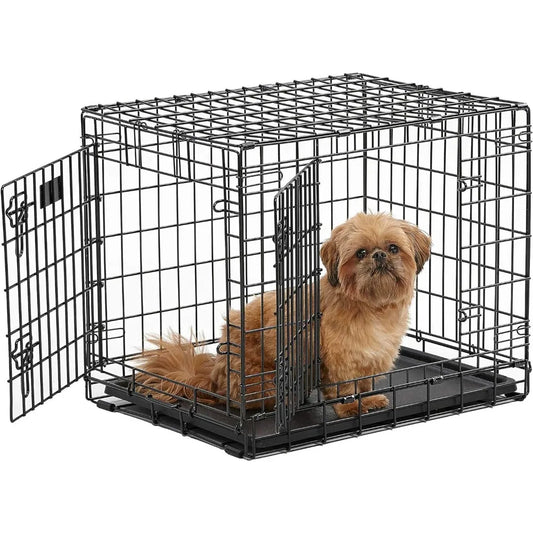 24'Durable Double Door  Metal Dog Crate