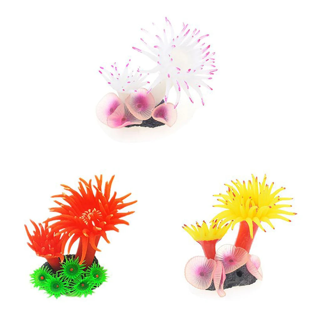 Simulation Silicone Ornament Artificial Coral Sea Tree Aquarium