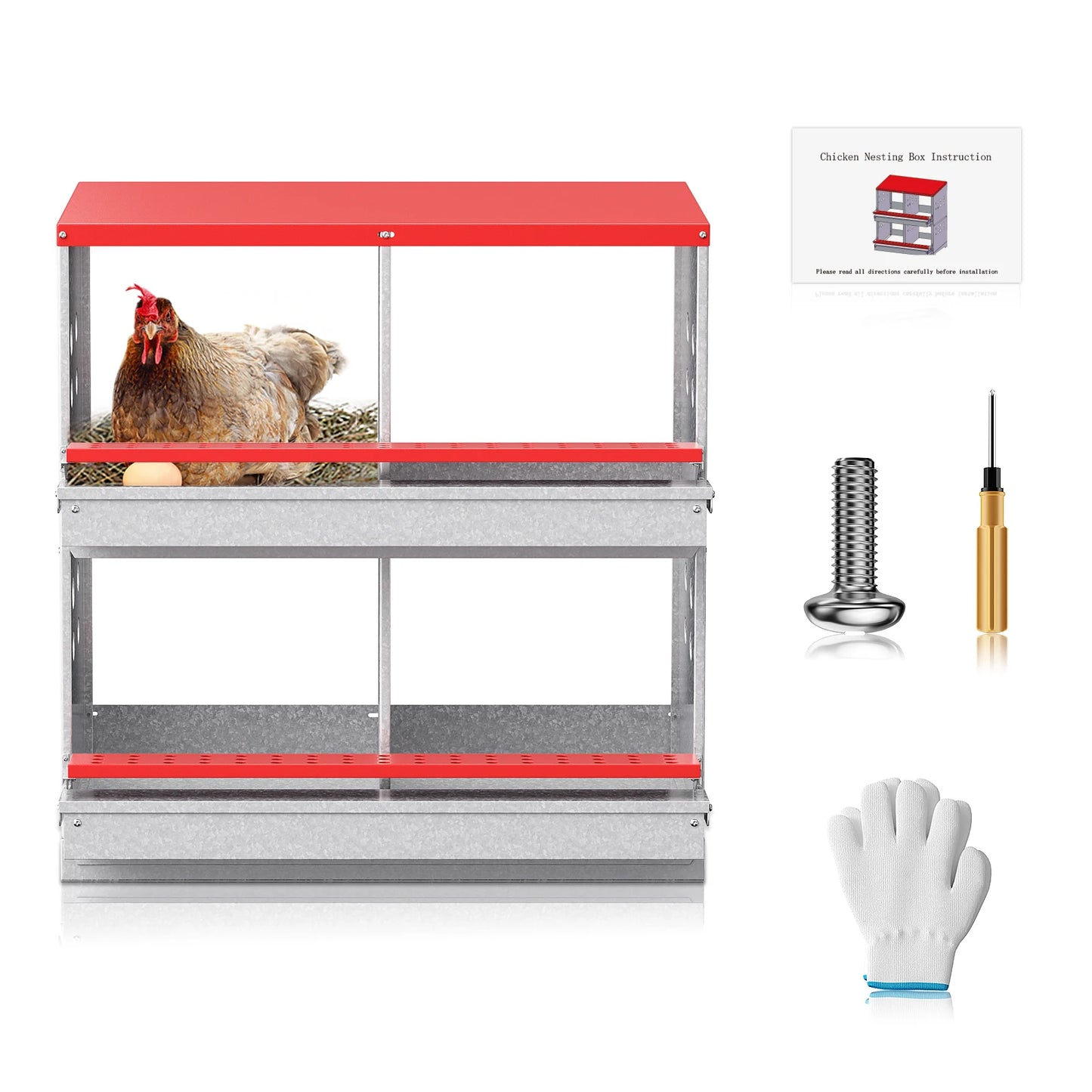 Chicken Nesting Boxes 6 Compartments