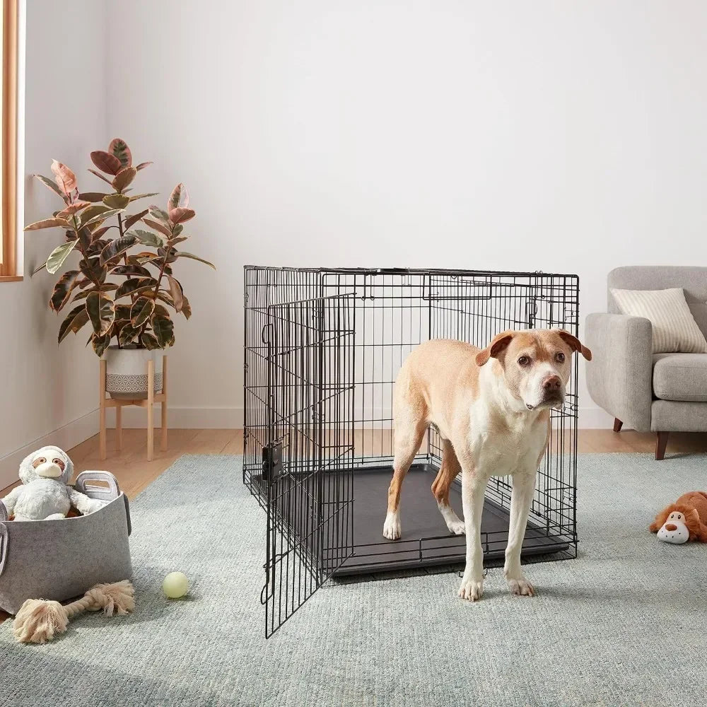 Double Door Dog/Cat Cage 48 X 30 X 32.5 Inches