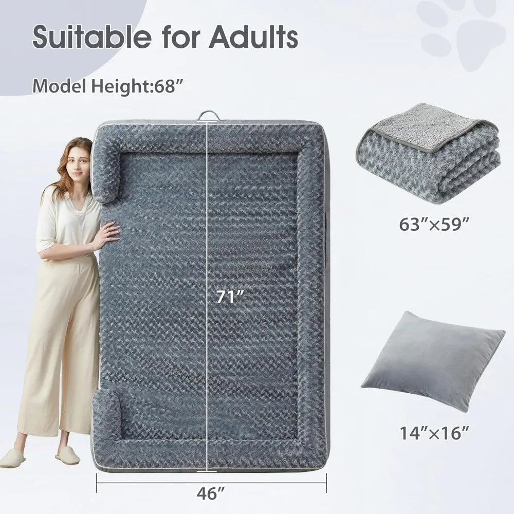 Human Dog Bed for People Adults, Washable