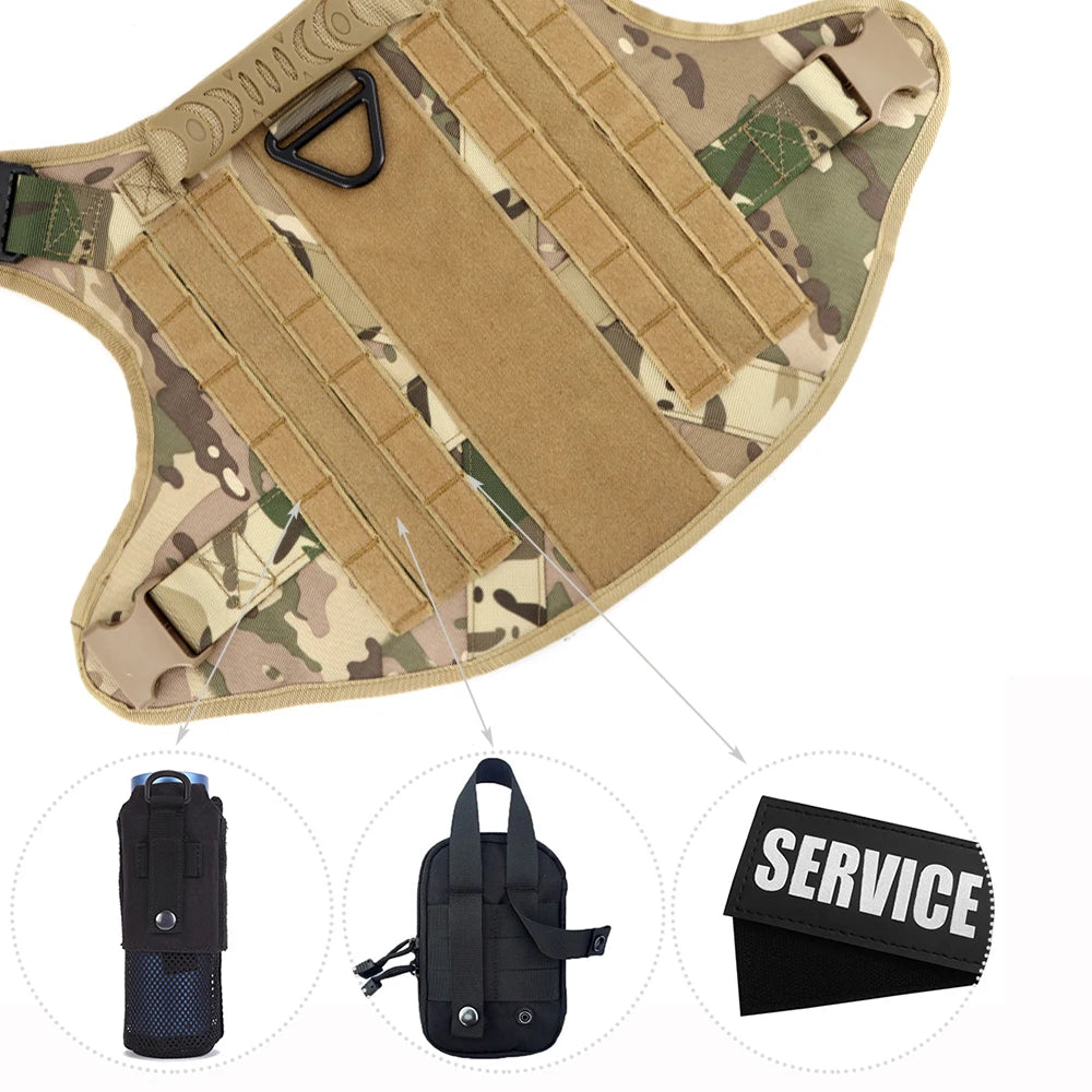 Military Dog Harness Collar Leash