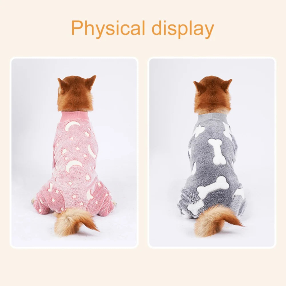 Warm Fleece Puppy Dog Pajamas