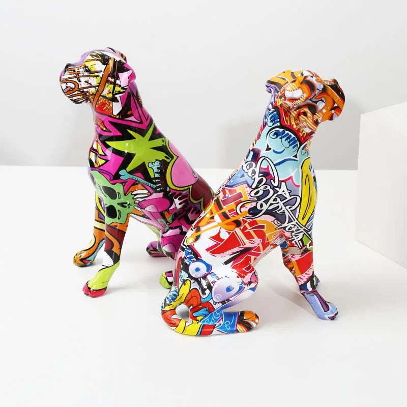 Creative Painted Art Dog Decor