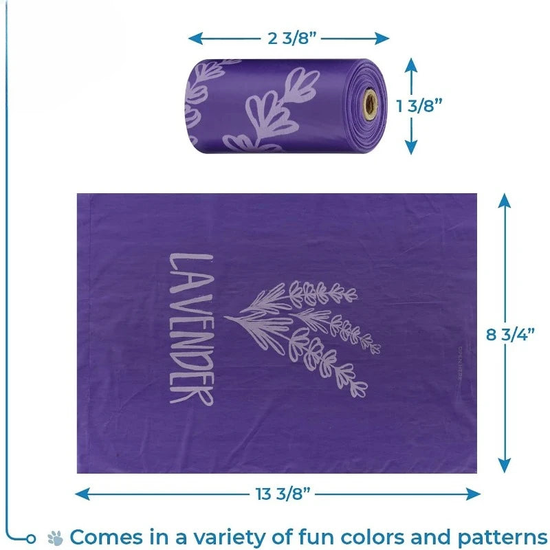 Dog Poop Bags for Waste Refuse Cleanup-Purple 150 Bags