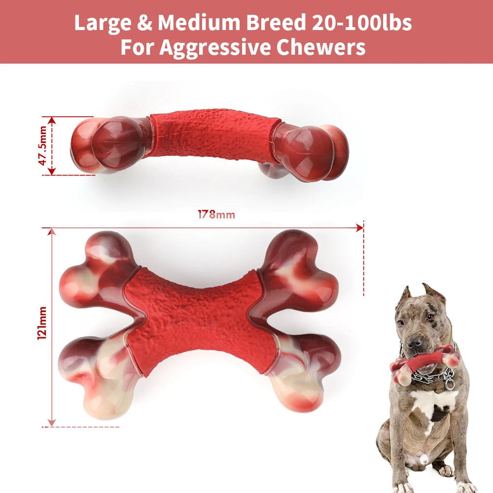 Pet Dog Chew Toy Durable Dog Double Bone