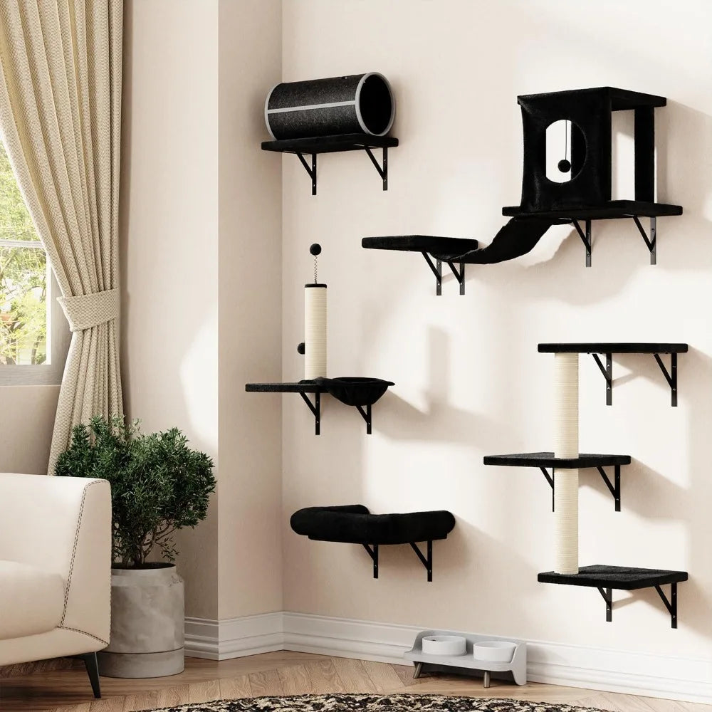 7-in-1 Wall Mounted Cat Climber Set