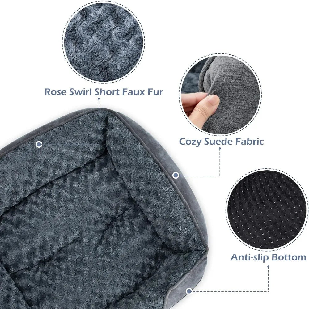 Washable Orthopedic Dog Bed with Anti-Slip Bottom