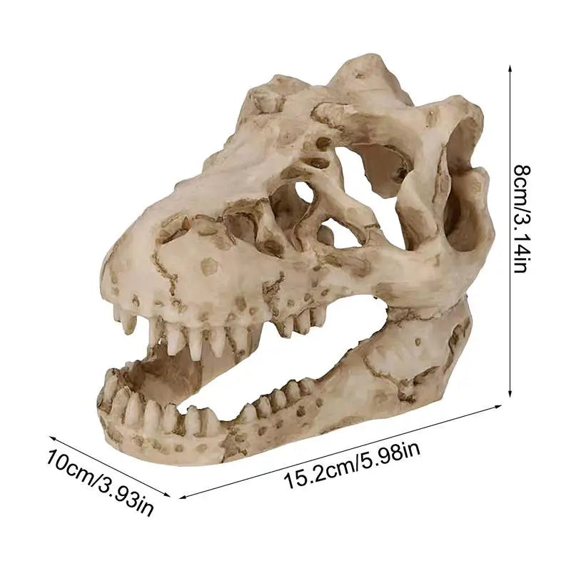 Dinosaur Aquarium Decor Novel Skull Cave Reptile Ornament