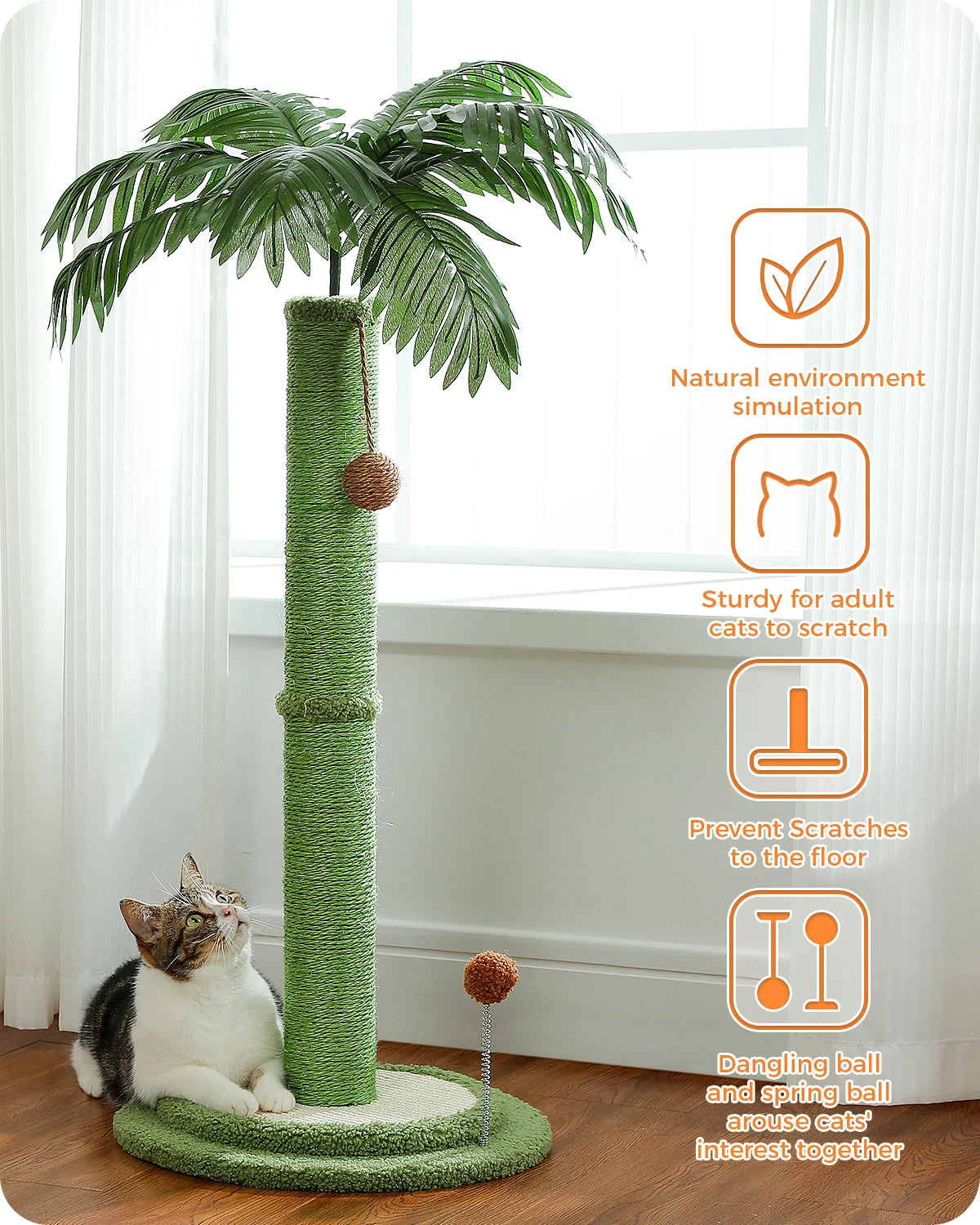 Palm Tree Cat Scratcher for Large Cats