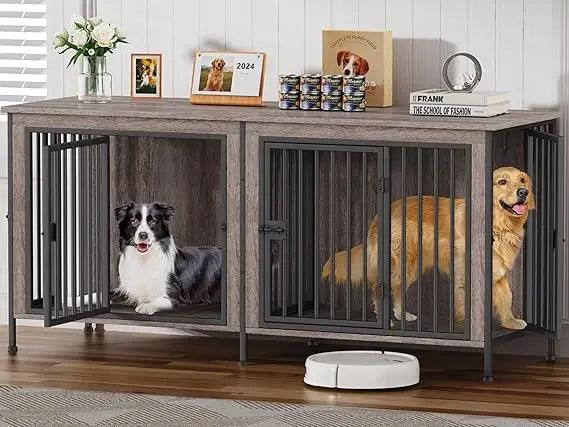 Dog Cage Furniture for 2 Pets