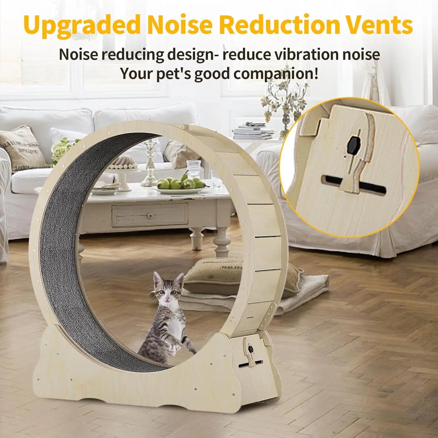 Indoor Cat, Cat Treadmill Wheel for Kitty’s