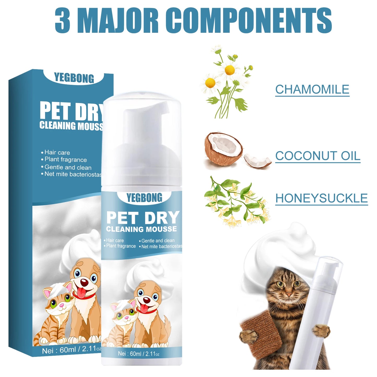 Pet Dry Cleaning  Shampoo Waterless