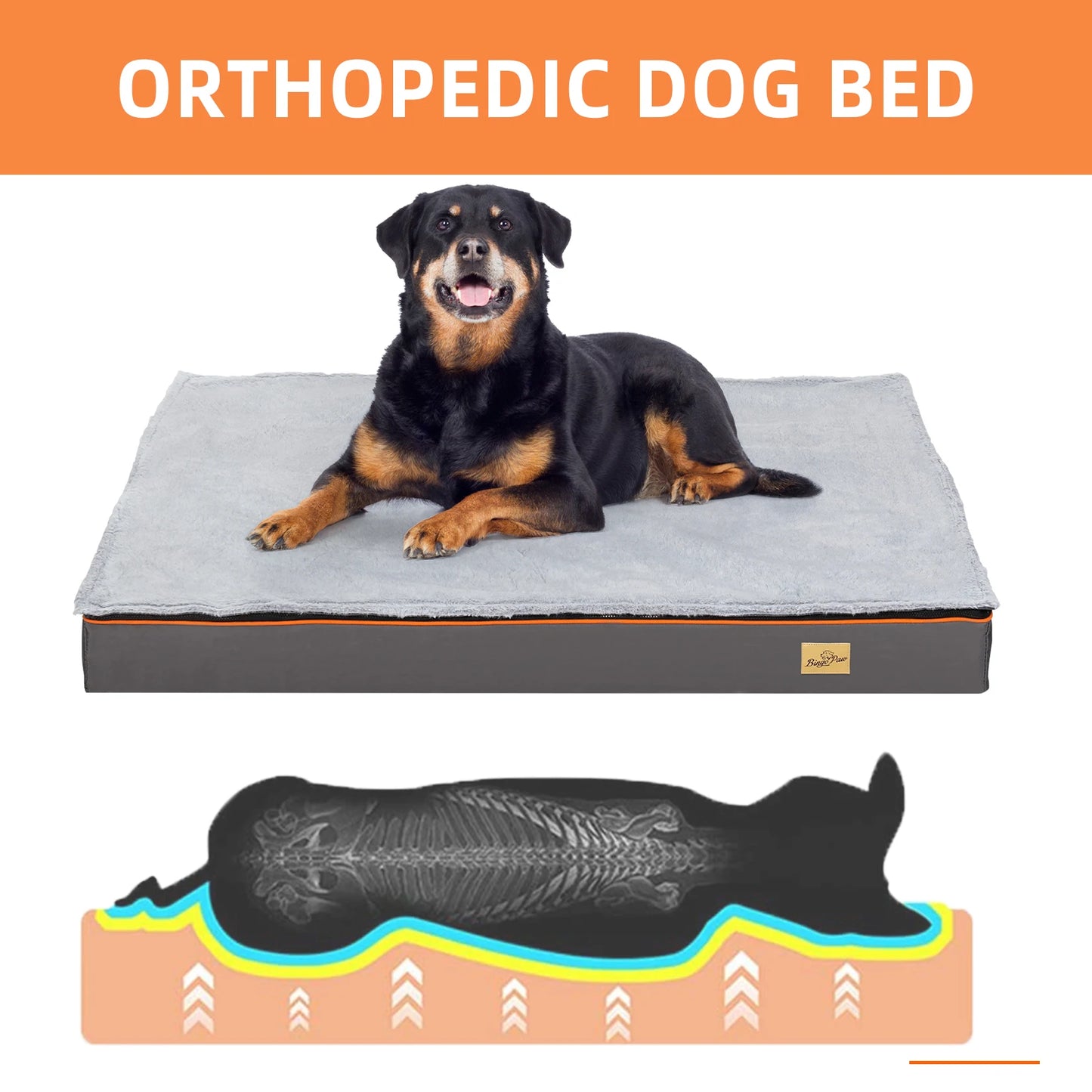 Orthopedic Dog Bed for Indoor Dog Crate