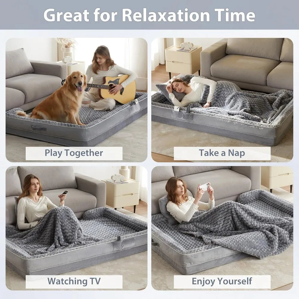 Human Dog Bed for People Adults, Washable