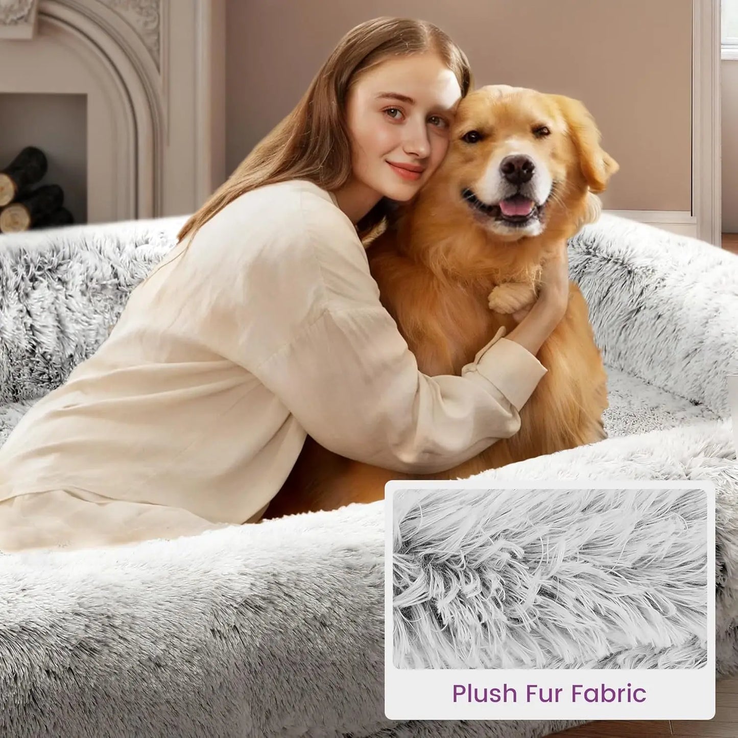 75x43 Inch Orthopedic Human Dog Bed