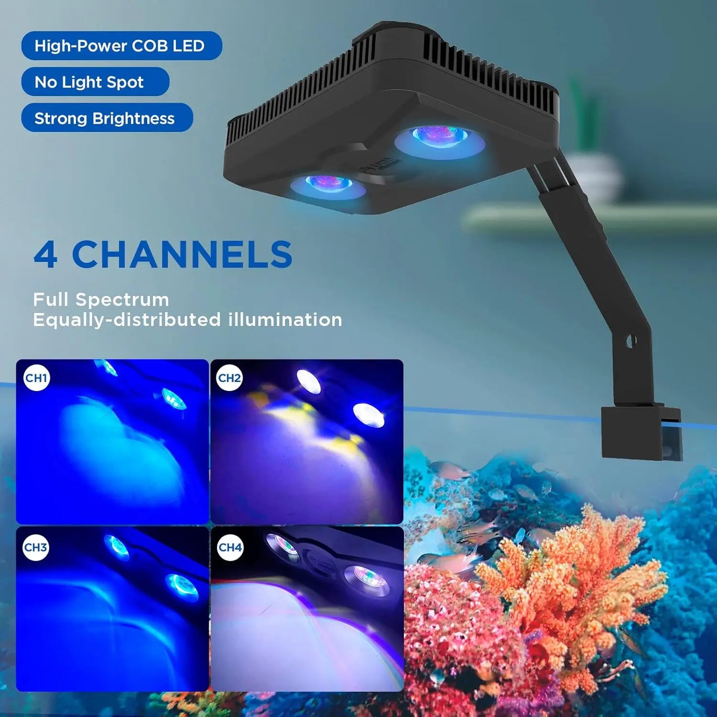 Programmable Saltwater Aquarium Light Full Spectrum