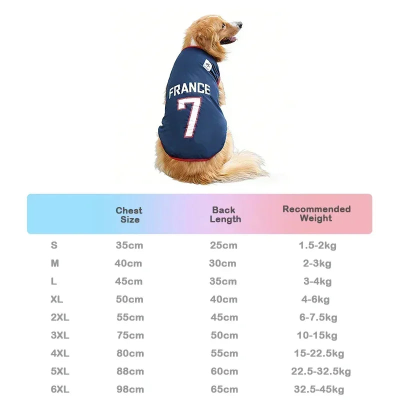 Pet World Cup National Team Jersey
