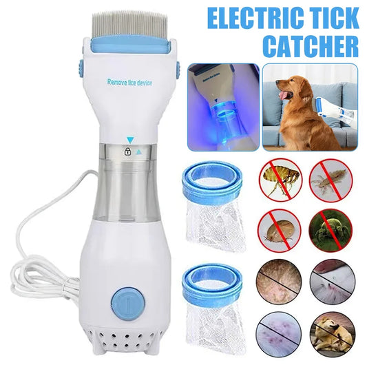 Electric Vacuum Lice Comb Pet Lice Grabber Comb