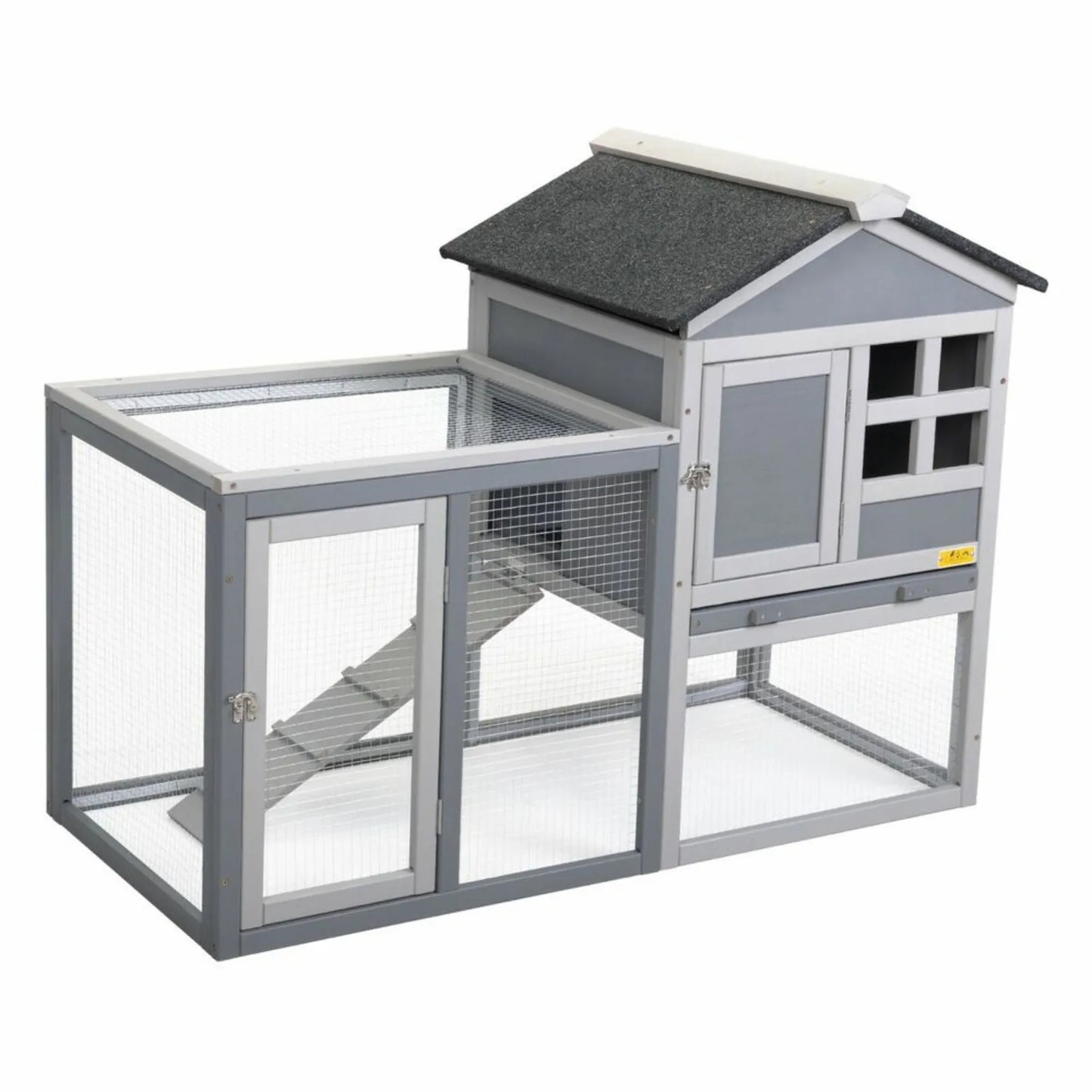 2-Tier Rabbit Hutch Wooden Bunny Cage