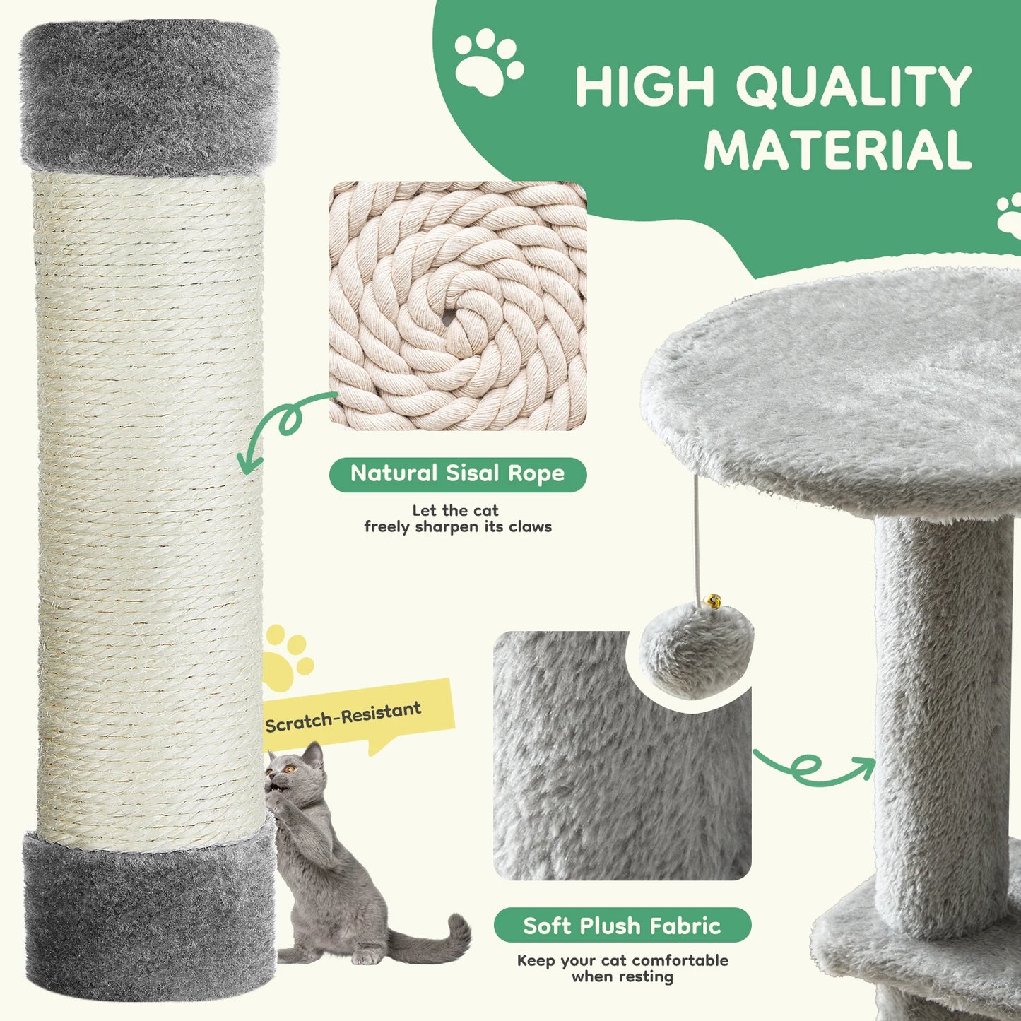 Cat Tree Tall Multi-Cat Climbing Tower