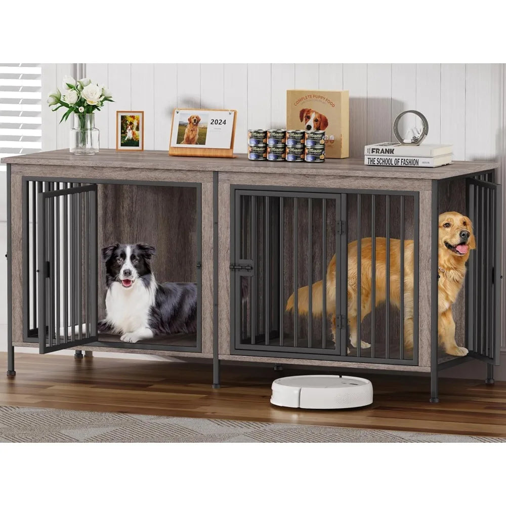 Dog Cage Furniture for 2 Pets