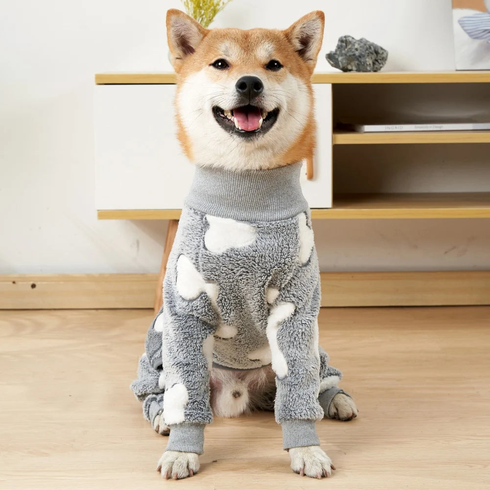 Warm Fleece Puppy Dog Pajamas