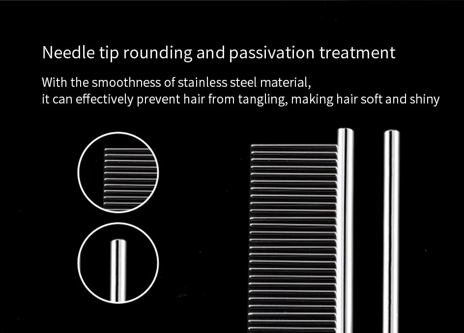 Stainless Steel Dog Comb Long