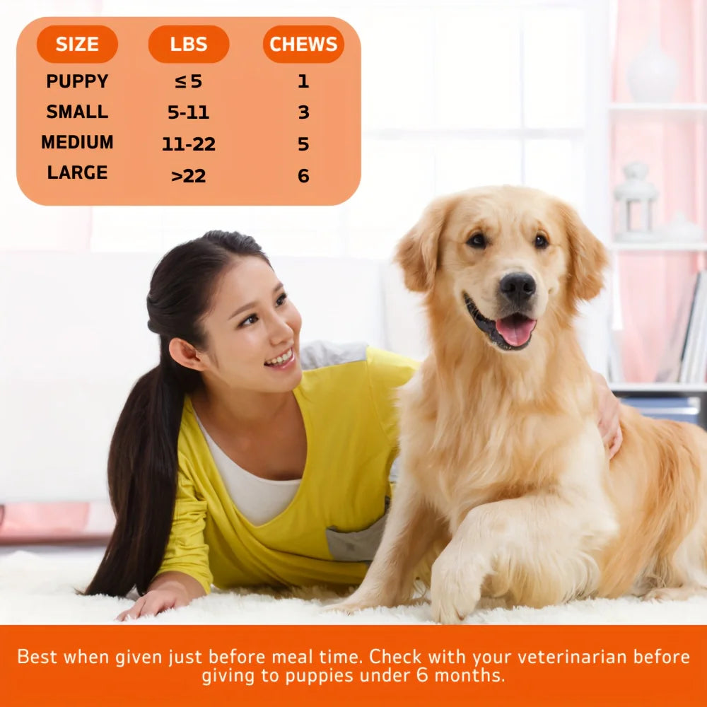120 Chews -1 Pack,180g/6.35oz  Probiotics for Dogs