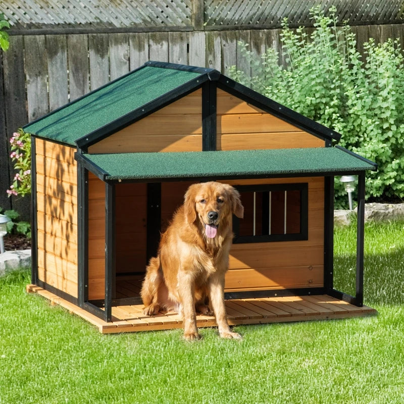 Wooden Outdoor Dog House Cabin Style Kennel Medium/Large Dogs