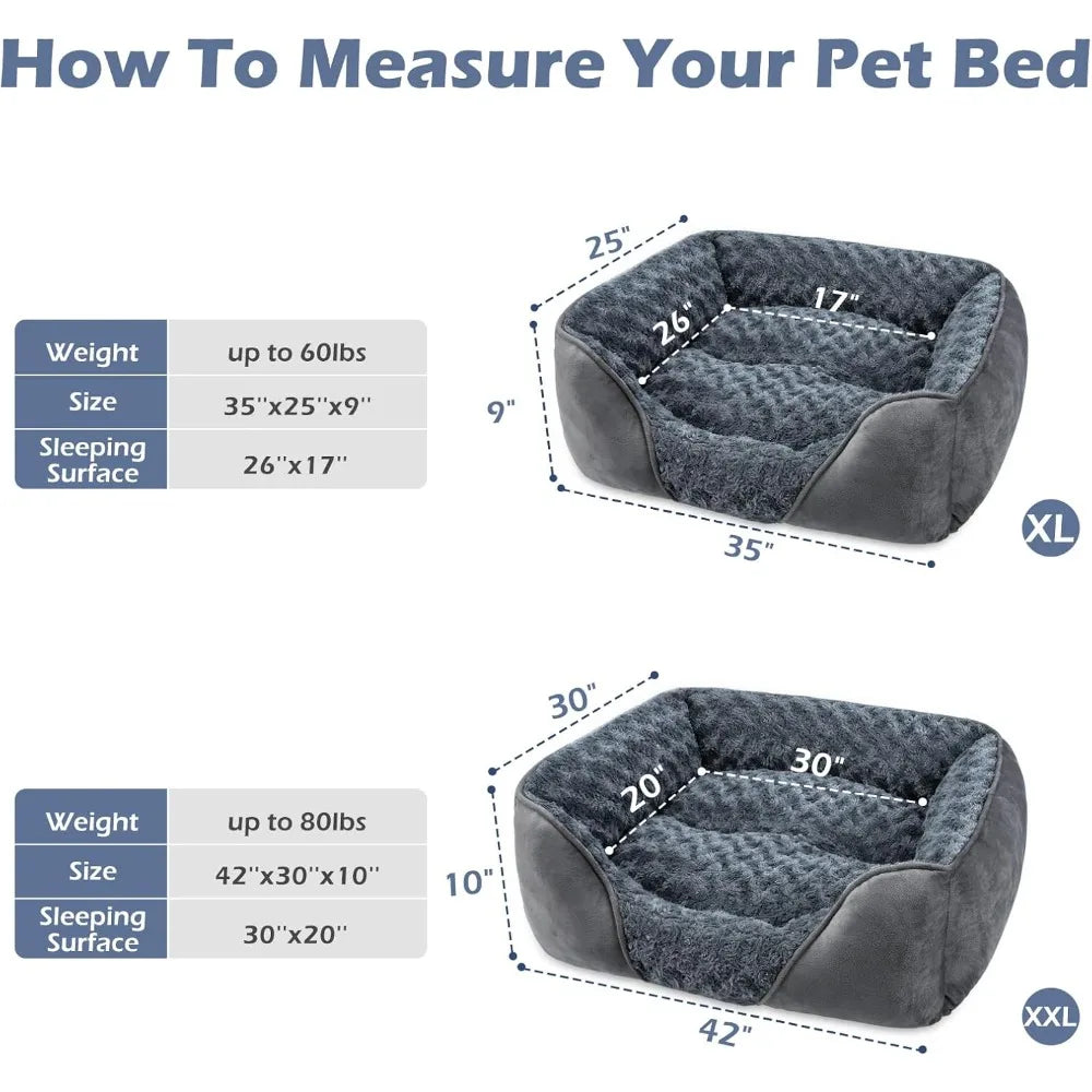 Washable Orthopedic Dog Bed with Anti-Slip Bottom