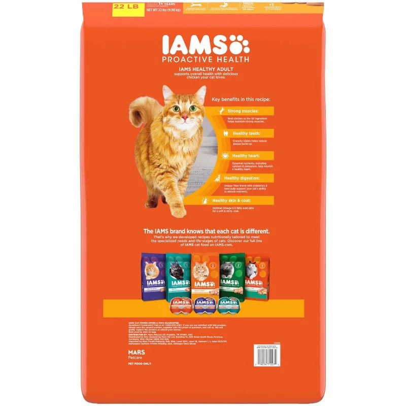 IAMS Proactive Health Chicken Dry Cat Food, 22 lb Bag