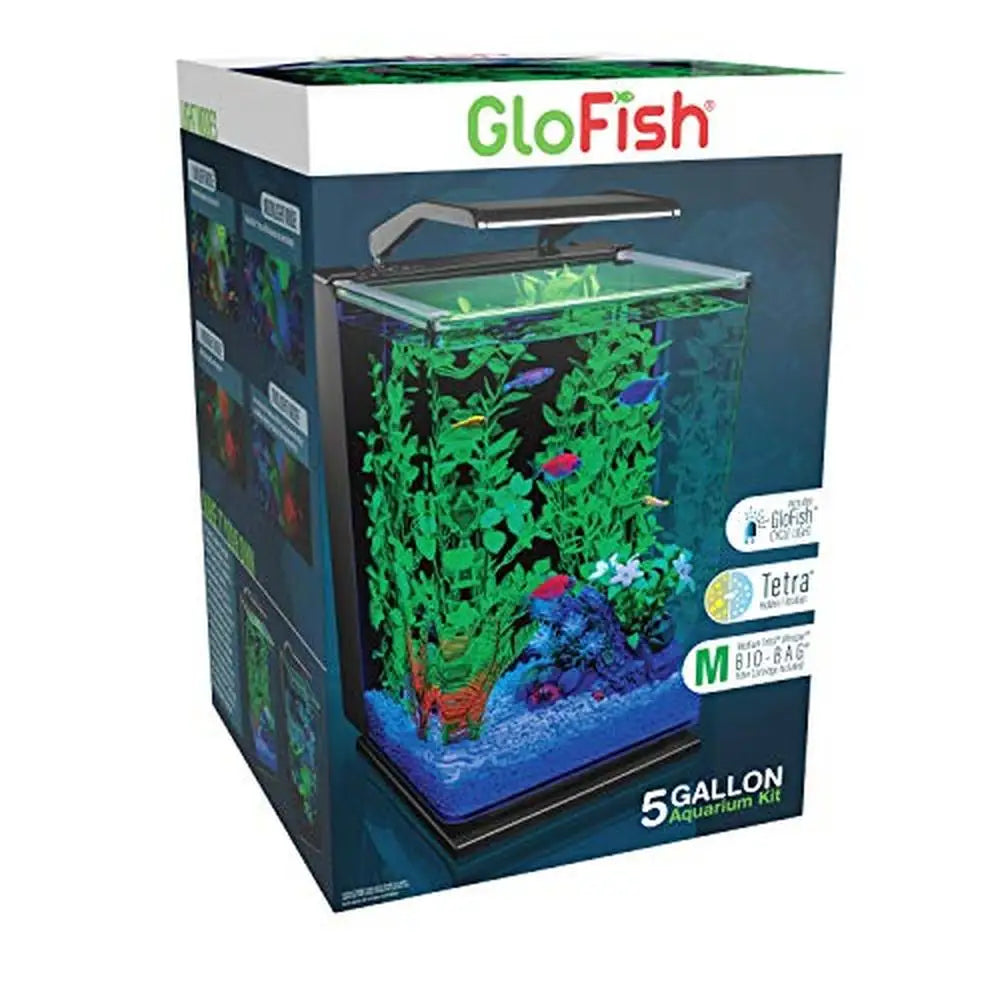 Curved Glass Fish Tank Kit with Hidden Filtration System