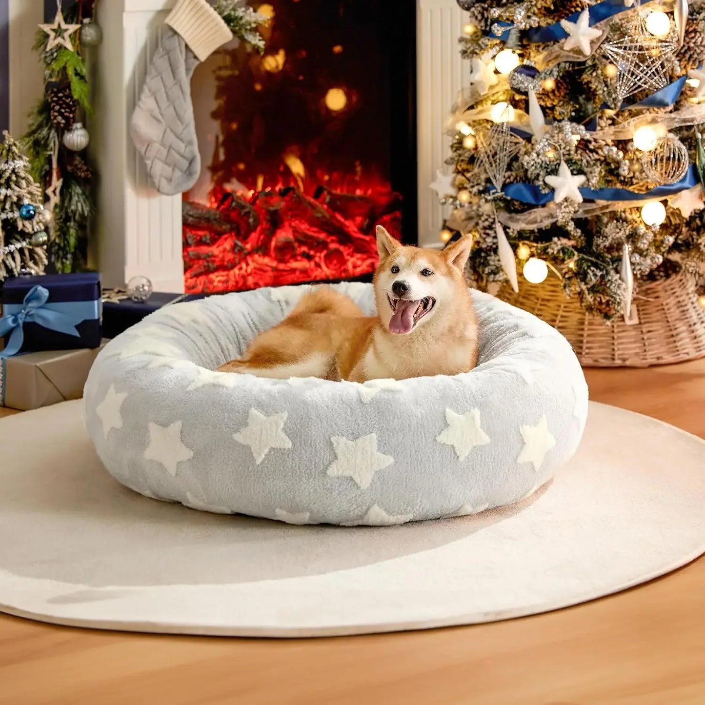 Donut Small Bed for Dogs & Cats Calming