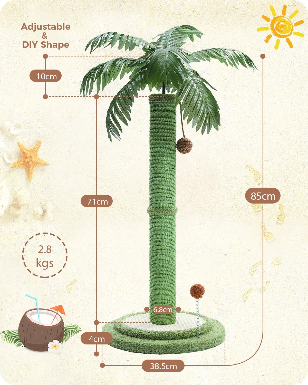 Palm Tree Cat Scratcher for Large Cats