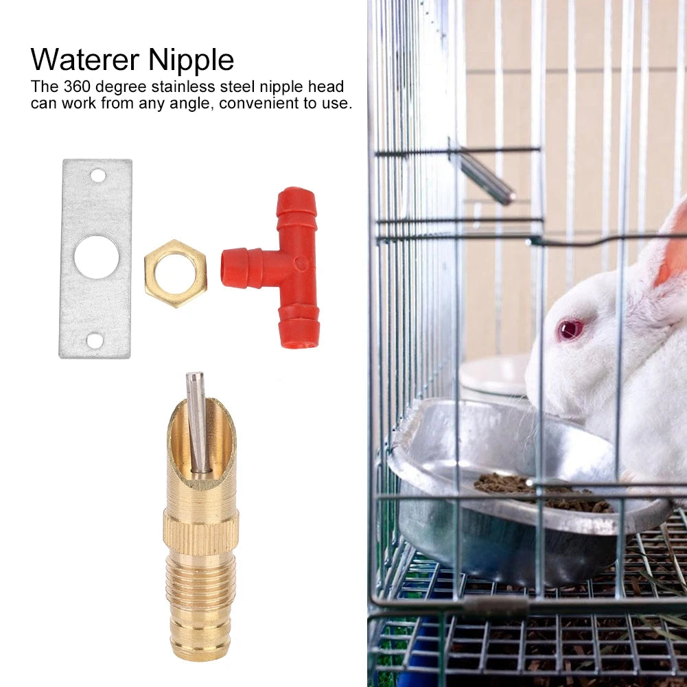 10Pcs Automatic Nipple Waterer Drinking Water, Rabbit