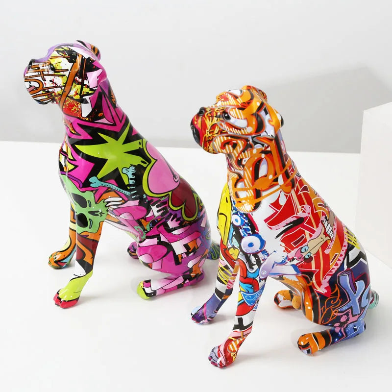 Creative Painted Art Dog Decor